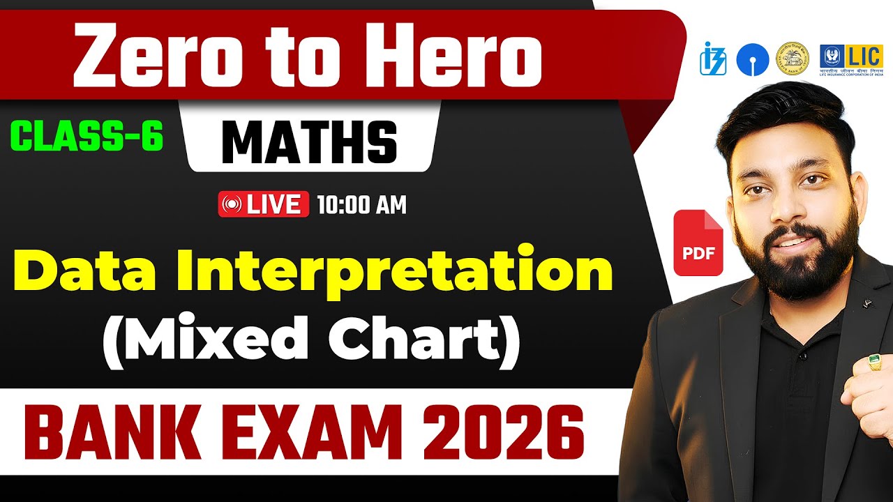 Data Interpretation | Zero to Hero Maths Class-6 | Bank Exam 2026 | Live 10 AM