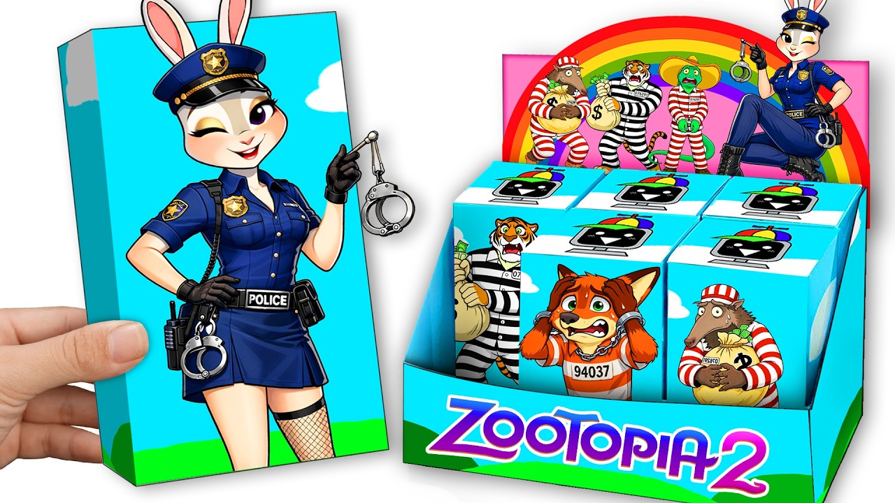 💖Paper DIY💖 Nick & Judy Police Unboxing - Open ZOOTOPIA 2 Blind Boxes