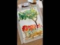 Watercolour tulip flower and spring tree sketching. #tutorial #watercolor #yard #outdoors #art