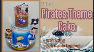 Pirates Theme Cake | Soft icing and printable topper | @rhixcakes_life screenshot 4