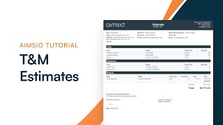 Aimsio Estimates: Speedy Time &amp; Material Quotes