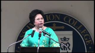 Miriam at the Assumption College - &quot;Media and Good Governance&quot;
