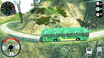 Army Bus Hill Driving Game 2020 - Offroad Bus US Soldier Transport Duty - Android GamePlay  #2