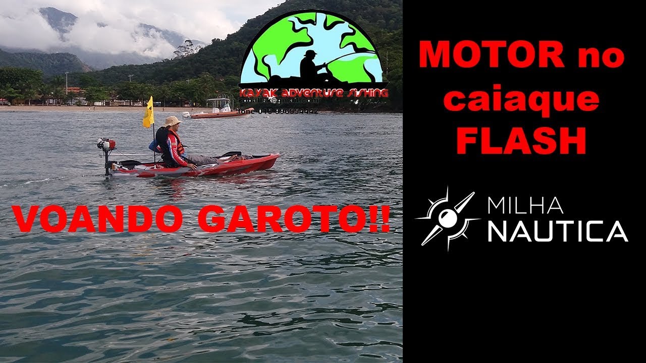 Caiaque Hunter 285 Com Motor Eletrico Motor No Caiaque Flash Youtube