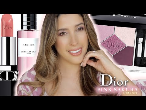DIOR PINK SAKURA Eyeshadow Quint SPRING 2021 COLLECTION Review Swatches Comparisons Lipstick Perfume
