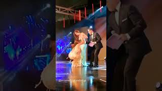Hollywood Model Slips At Award Show Stage