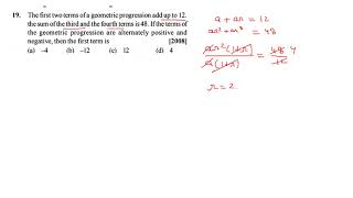 AIEEE 2008 sequence & series question