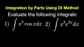 Integration By Parts Using DI Method (Case 1)