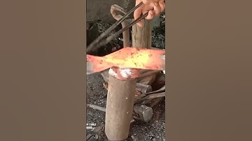 Cutting a long thick leaf spring to make a very powerful cutting knife #shorts #short #video #how