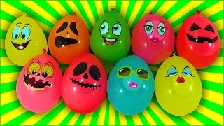Learn Colors Faces Wet Balloons Compilation Finger Nursery Rhyme Colour Song Balloon Finger Family