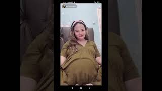 Bumil Kembar Live Elus Perut Gede