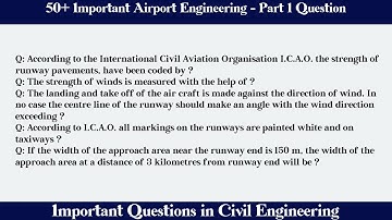 MCQ Questions Airport Engineering - Part 1 with Answers