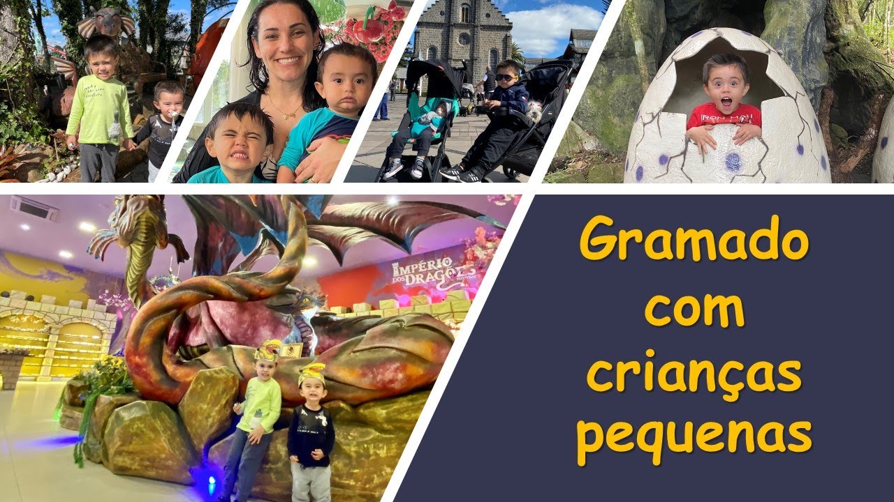 Gramado com crianças pequenas