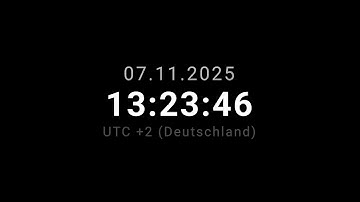 🔴 LIVE | Clock / Uhr - Germany Deutschland UTC + 2