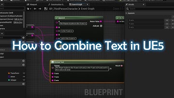 Combine Text in UE5 using Format Text and Append String node