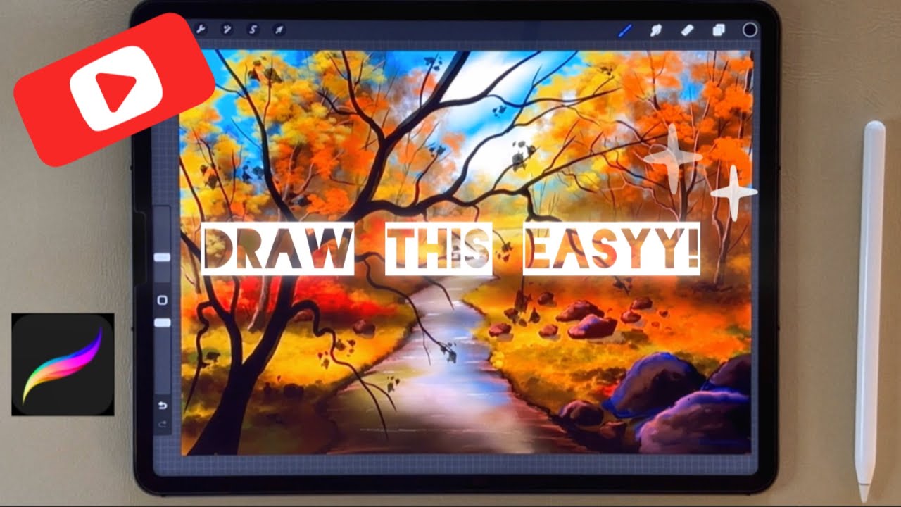 DIGITAL ART - IPAD PAINTING Easy to draw but professional nature ...