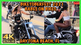 Babes on Bikes - 4K - Biketoberfest 2021 - Daytona Beach, Florida - Biker Girls - Bike Week