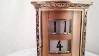 A very rare antique French 4 glass digital mantel clock