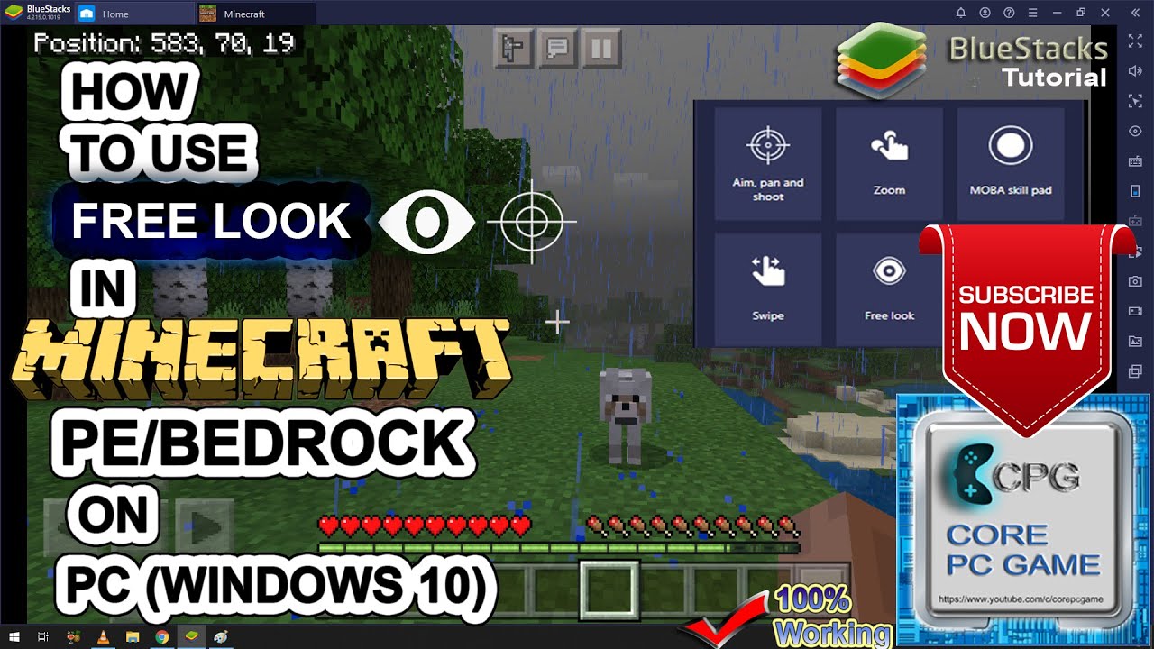 มายคราฟ pe  Update 2022  How to setup controls for Minecraft PE/Bedrock on PC | how to use free look in mcpe | Bluestacks.