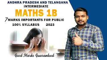 #intermediate #maths1b #importantquestions for Public 2023 || 100% Syllabus ||