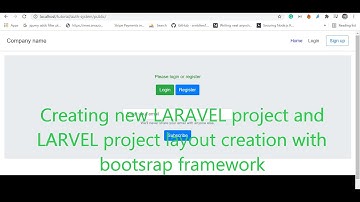 02 - create new laravel project and basic layout setup with home page