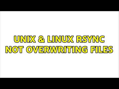 Unix & Linux: Rsync not overwriting files