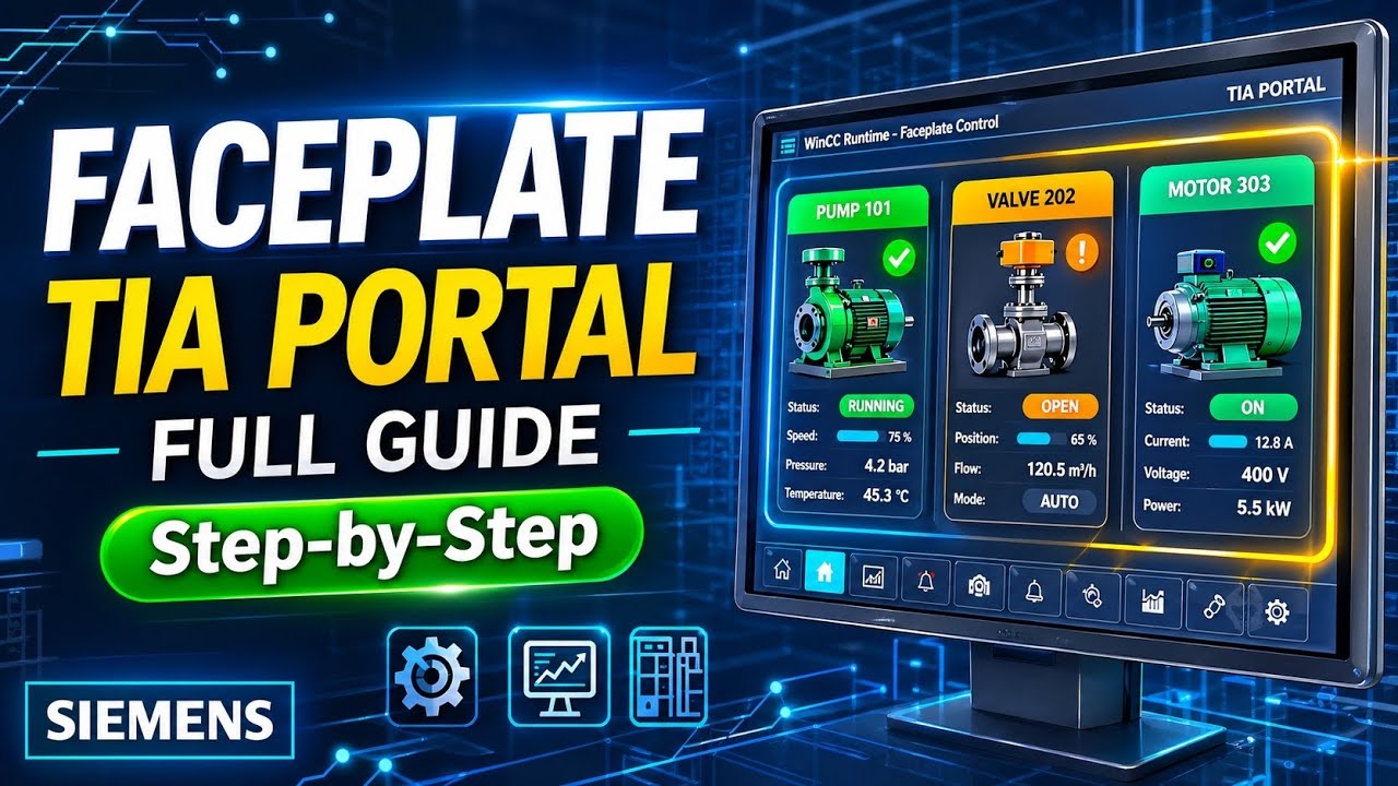 Computer Rear Faceplate Chart Size Guide TIA Portal Faceplate Full Guide | Siemens WinCC HMI Faceplate Design ...