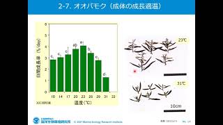 講演タイトル「温暖化と海藻植生の変化」