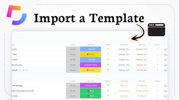 How to Import a Template into ClickUp