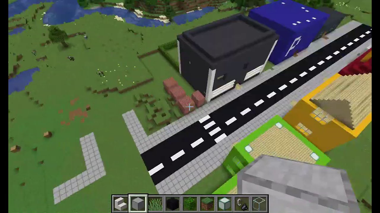 En faire un rond point dans mas ville minecraft - YouTube