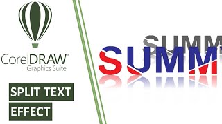 SPLIT TEXT EFFECT ||SPLIT WORD IN TWO COLOURS || SAVE IN COREL DRAW
