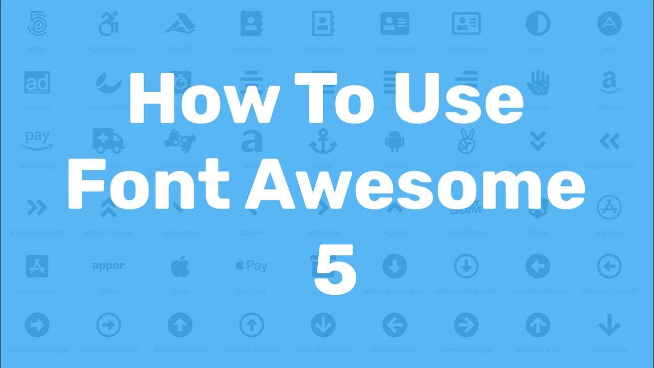 How to Download and Use Font Awesome 5 Icons Tutorial HTML,CSS Web