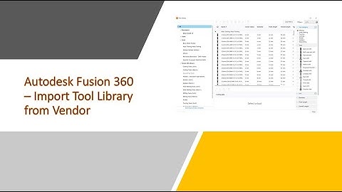 Autodesk Fusion 360 - Download Vendor Tool Library