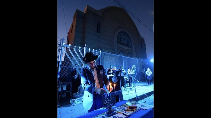 Boyle Heights Community Menorah Lighting on the first night of Hanukkah 2021