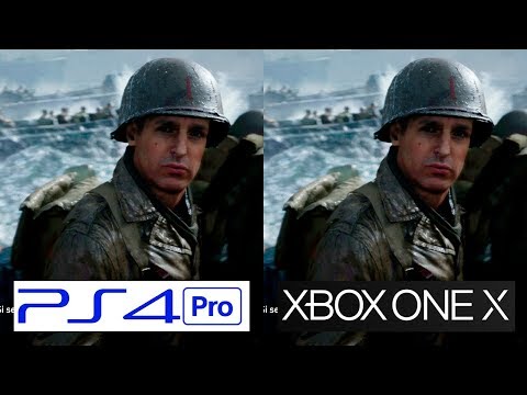 Video: Kā Call Of Duty: WW2 Izskatās Xbox One X Un PS4 Pro?