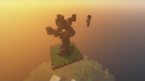 A minecraft Floating island