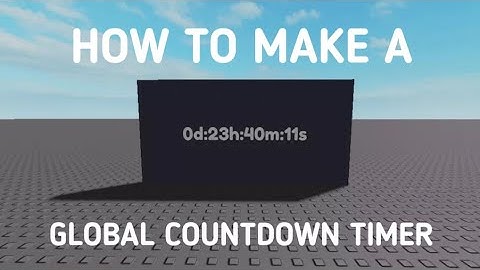 How to make a Global Countdown Timer in Roblox Studio | TUTORIAL 2021