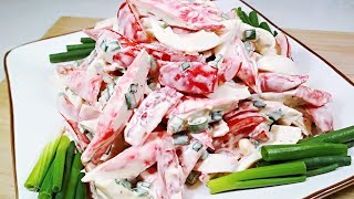 Салат ПЯТИМИНУТКА с крабовыми палочками всегда выручает! Закуска за 5 минут до прихода гостей Салат ПЯТИМИНУТКА с крабовыми палочками всегда выручает! Закуска за 5 минут до прихода гостей