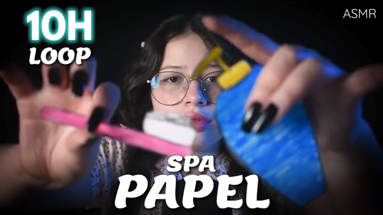 ASMR en ESPAÑOL 💆‍♂️💆‍♀️ SPA con PAPEL 10 HORAS (LOOP) ♾  Vivalen ASMR