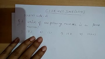 Quesno.7 booklet code A CSIR NET JUNE 2019