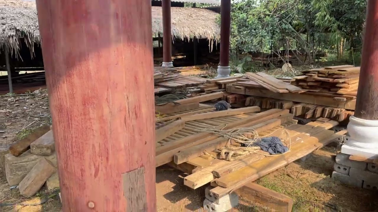 Bán căn nhà sàn gỗ đinh thối giá hoàn thiện 800 triệu LH 0964664619