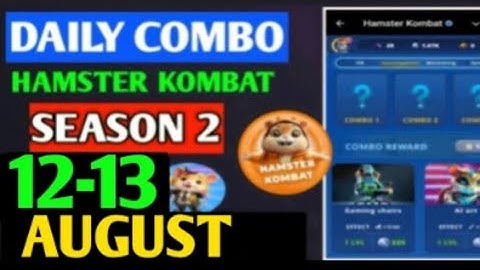 HAMSTER KOMBAT GAMEDEV DAILY COMBO | HAMSTER KOMBAT DAILY COMBO | 12-13 AUGUST HAMSTER DAILY COMBO