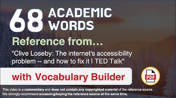 68 Academic Words Ref from "Clive Loseby: The internet