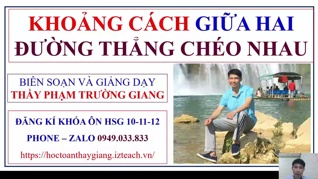 Khoảng cách giữa hai đường thẳng chéo nhau || Ôn học sinh giỏi toán ||