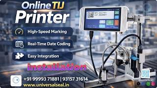 7 Inch Online TIJ Inkjet Printer Installation | 12.7mm Printing Head