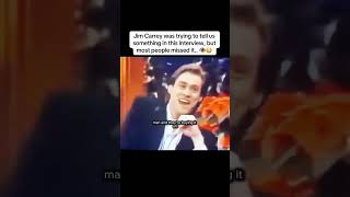 Jim Carrey tried to tell us something, but most people missed it.. 👁️😳