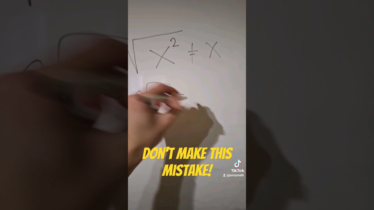 The square root of x^2 is NOT x!!! 