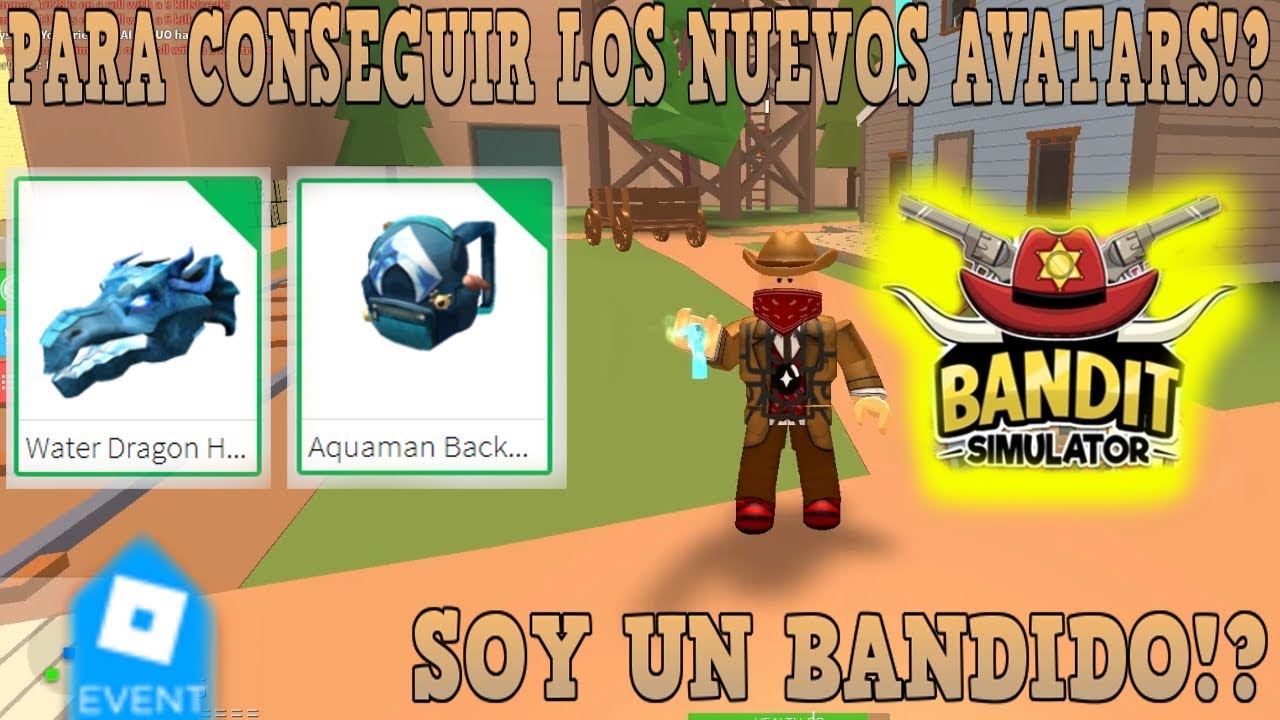 Consiguiendo La Cabeza De Dragon De Agua Y Mochila De Aquaman Evento Roblox Bandits Simulator - roblox bandit simulator part 2 getting the aquaman