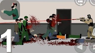 Flat Zombies: Defense & Cleanup - Gameplay Walkthrough Part 1 Corridors (Android, iOS Game) screenshot 5