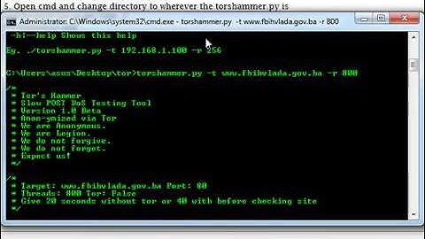 Win 7 Torshammer py DDOS Attack Tutorial